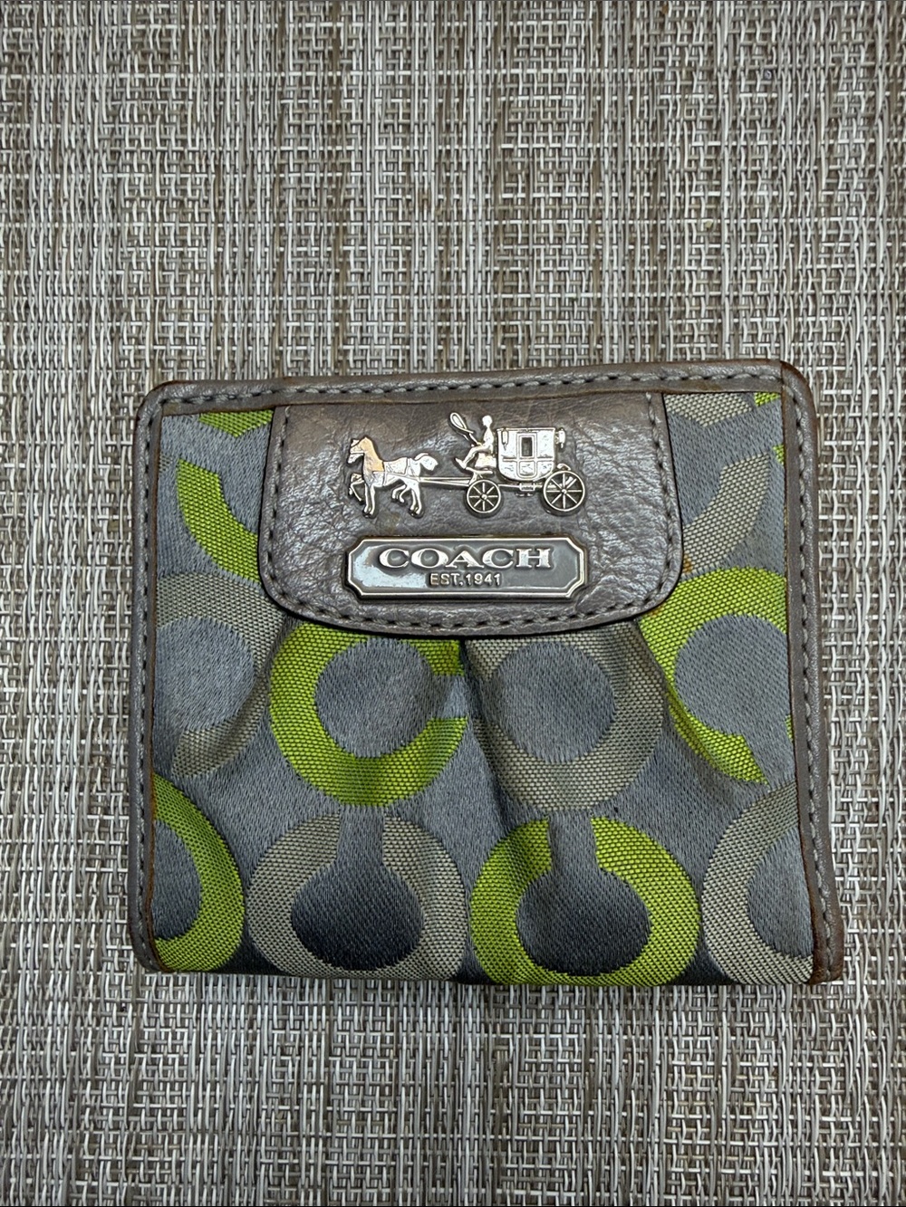 Coach Green Signature Small Wallet